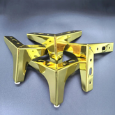 زوج من أرجل الأريكة الخشبية الملتوية ذات الشكل المثلث الحديث مع براغي لأرجل الأثاث (مجموعة من 4 قطع)